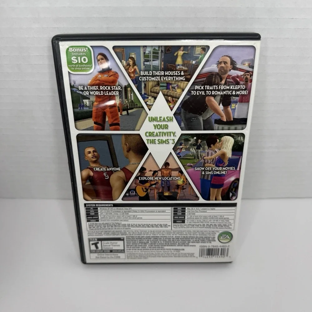 The Sims 3 PC Game Complete With Key, Manual, And Promo Simspoints 2009 UNTESTED